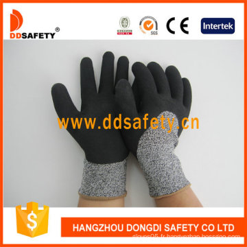 Gants de sécurité en latex enduits de mousse de gant de résistance à la coupure -Dcr430